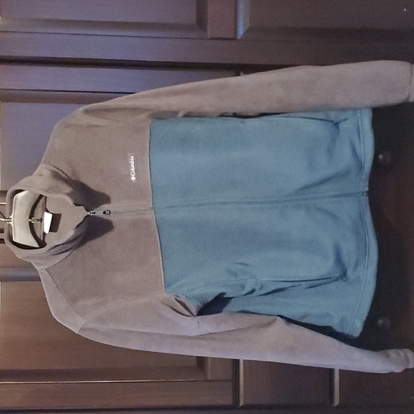 Columbia Men's Full-Zip Fleece Jacket - Grey / Blue - Medium - Picture 2 of 4